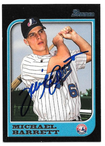 Michael Barrett Autographed 1997 Bowman #122 Montreal Expos Card