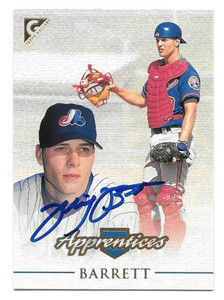 Michael Barrett Autographed 1999 Topps Gallery #142 Montreal Expos Card