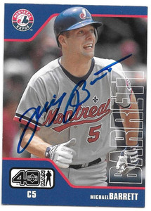 Michael Barrett Autographed 2002 Upper Deck 40 Man #720