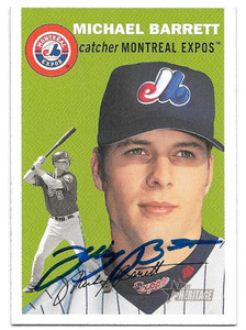 Michael Barrett Autographed 2003 Topps Heritage #45 Montreal Expos Card