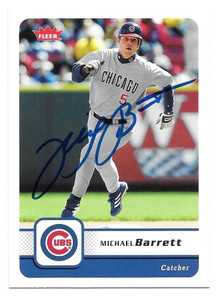 Michael Barrett Autographed 2006 Fleer #105 Chicago Cubs Card