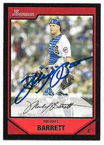 Michael Barrett Autographed 2007 Bowman #28