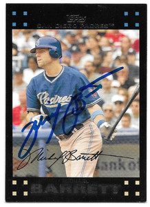 Michael Barrett Autographed 2007 Topps Updates & Highlights #UH60 San Diego Padres Card