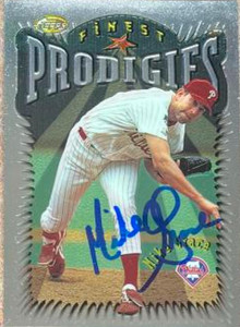 Mike Grace Autographed 1996 Topps Finest (Prodigies) #317 Rookie Card