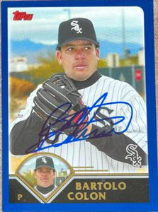 Bartolo Colon Autographed 2003 Topps #546