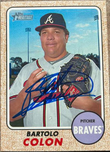 Bartolo Colon Autographed 2017 Topps Heritage #282