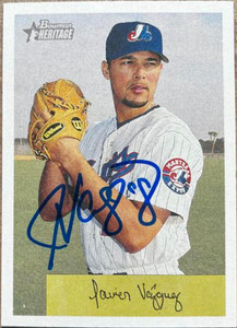 Javier Vazquez Autographed 2002 Bowman Heritage #388