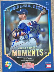 SOLD 123134 Javier Vazquez Autographed 2006 Flair Showcase World Baseball Classic #CM-38 SOLD 123134 Javier Vazquez Autographed 2006 Flair Showcase World Baseball Classic #CM-38