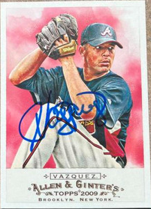 Javier Vazquez Autographed 2009 Topps Allen & Ginter #305
