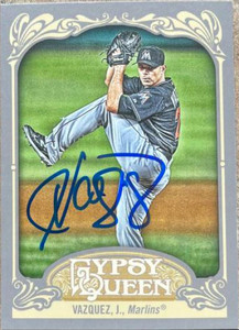 Javier Vazquez Autographed 2012 Topps Gypsy Queen #221