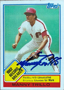 SOLD 5444 Manny Trillo Autographed 1983 Topps #5