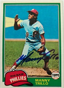 Manny Trillo Autographed 1981 Topps #470 Philadelphia Phillies Card