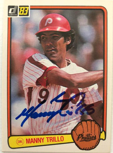SOLD 5449 Manny Trillo Autographed 1983 Donruss #294