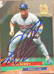 Sean Berry Autographed 1993 Fleer Ultra #411