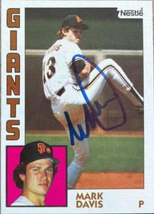 SOLD 123302 Mark Davis Autographed 1984 Topps Nestle #343