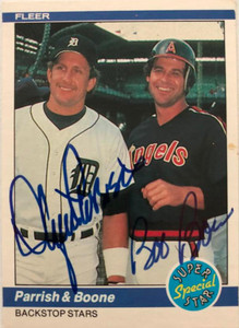 Lance Parrish & Bob Boone Autographed 1984 Fleer #637