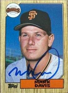 Mark Davis Autographed 1987 Topps #21 San Francisco Giants Card