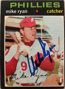 Mike Ryan Autographed 1971 Topps #533