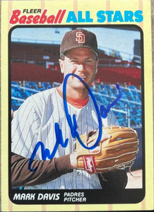 Mark Davis Autographed 1989 Fleer Baseball All-Stars #10