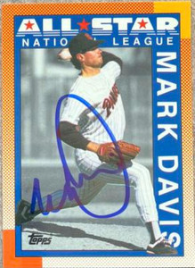 Mark Davis Autographed 1990 Topps Tiffany #407