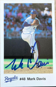SOLD 123385 Mark Davis Autographed 1992 Kansas City Royals Police #NNO