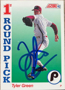 Tyler Green Autographed 1992 Score #810