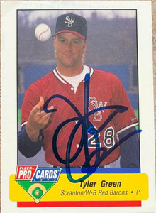 Tyler Green Autographed 1994 Fleer Pro Cards #920