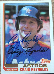Craig Reynolds Autographed 1982 Topps #57 Houston Astros Card