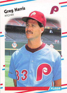 1988 Fleer Update #109 Greg Harris VG Philadelphia Phillies 