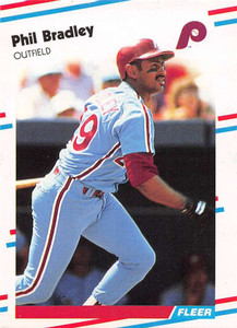 1988 Fleer Update #107 Phil Bradley VG Philadelphia Phillies 