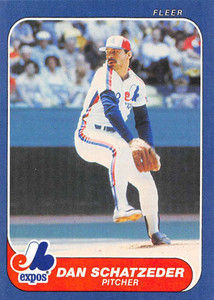 1986 Fleer #259 Dan Schatzeder VG Montreal Expos 