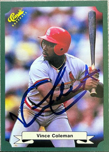 Vince Coleman 1987 Topps Signed Autographed Card #590 St. Louis Cardinals