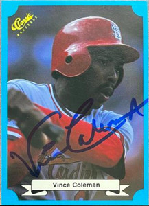 Vince Coleman Autographed 1988 Classic Blue #223