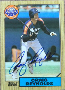 Craig Reynolds Autographed 1987 Topps #779 Houston Astros Card