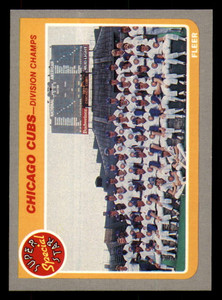 1985 Fleer #642 Cubs Division Champs VG Chicago Cubs 