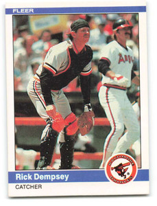 1985 Fleer Rick Dempsey . Baltimore Orioles #175