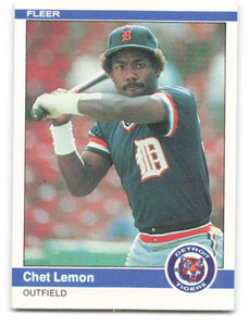 1984 Fleer #85 Chet Lemon VG Detroit Tigers 