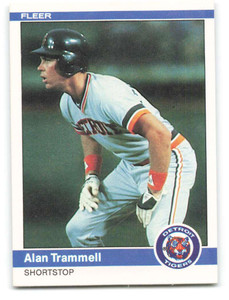 1984 Fleer #91 Alan Trammell VG Detroit Tigers 