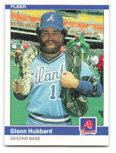 1984 Fleer #182 Glenn Hubbard VG Atlanta Braves 