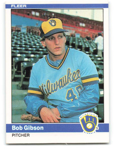 1984 Fleer #201 Bob Gibson VG RC Rookie Milwaukee Brewers 
