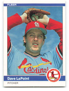 1984 Fleer #328 Dave LaPoint VG St. Louis Cardinals 