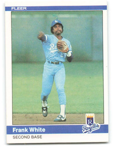 1984 Fleer #363 Frank White VG Kansas City Royals 