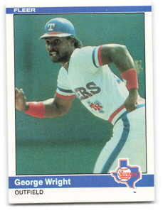 1984 Fleer #435 George Wright VG Texas Rangers 