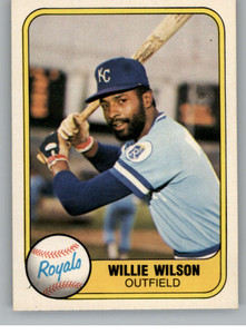 1981 Fleer #29 Willie Wilson VG Kansas City Royals 