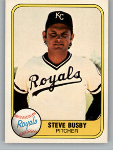 1981 Fleer #33 Steve Busby VG Kansas City Royals 