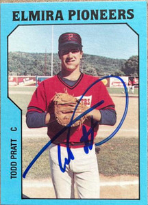 Todd Pratt Autographed 1985 Elmira Pioneers TCMA #17