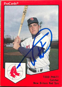 Todd Pratt Autographed 1989 New Britain Red Sox Pro Cards #624