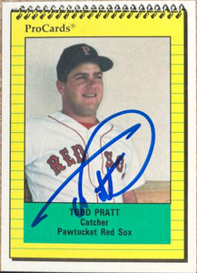 Todd Pratt Autographed 1991 Pawtucket Red Sox Pro Cards #41