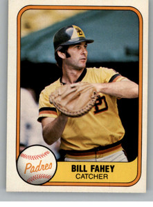 1981 Fleer #490 Bill Fahey VG San Diego Padres 