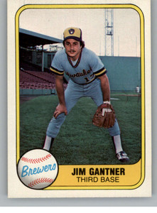 Jim Gantner - Milwaukee Brewers (MLB Baseball Card) 1991 Fleer